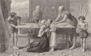 Kristus i sine forældres hus af John Everett Millais