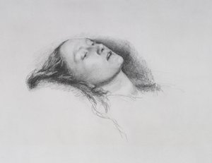 Elizabeth Siddal: Studie for "Ophelia", 1852 af John Everett Millais