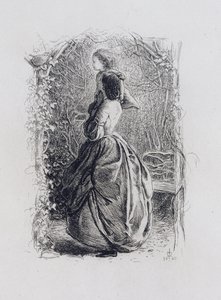 Godt forår (radering på papir) af John Everett Millais