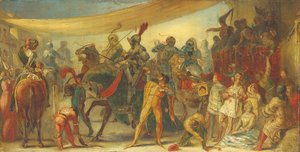 Riddere forbereder sig til en turnering af John Everett Millais