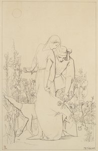 Lovers by a Rosebush, 1848 af John Everett Millais
