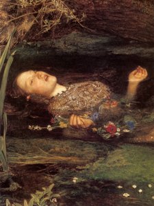 Ophelia, detalje af John Everett Millais