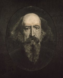 Portræt af Alfred, Lord Tennyson 1809-1892. af John Everett Millais