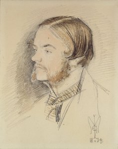 Portræt af William Holman Hunt, 1854 af John Everett Millais
