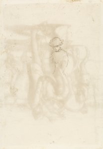 Rejected, Verso: Sketch of a Woman, 1853 (pen og brunt blæk på papir) af John Everett Millais