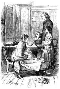 Scene fra Framley Parsonage af Anthony Trollope, 1860. af John Everett Millais