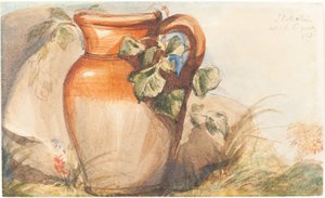 Studie af en keramikkande [recto] af John Everett Millais