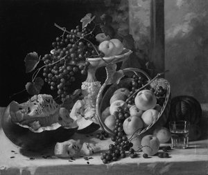 Stilleben med frugt, ca. 1857.