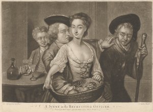 En scene i "The Recruiting Officer"