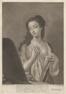 Dame med glas af John Faber the younger