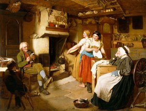 En familie i et indre,