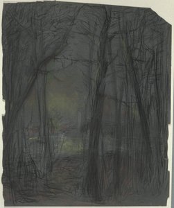 Skovscene af John Ferguson Weir