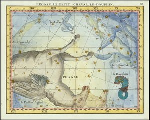 1776 - John Flamsteed - Pegase, Le Petit Cheval, Le Dauphin (Pegasus, Pisces og Equuleus)