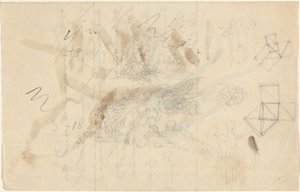 Engle, der stiger ned til menneskenes døtre, sandsynligvis ca. 1821 (grafit)