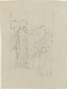 Beggars at a Door (Studie for Yarborough-monumentet) af John Flaxman