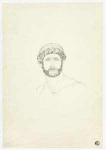 Buste af skægget mand af John Flaxman