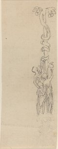 Design til en kandelaber, der repræsenterer de tre nåder, der samler Hesper-æblerne af John Flaxman