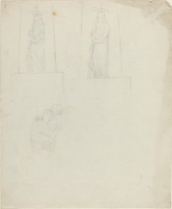 Design til et monument [recto and verso] af John Flaxman