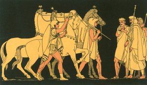 Diomed og Ulysses, vender tilbage med byttet fra Rhesus af John Flaxman