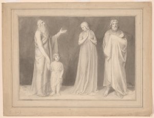 Hannah præsenterer Samuel for Eli af John Flaxman