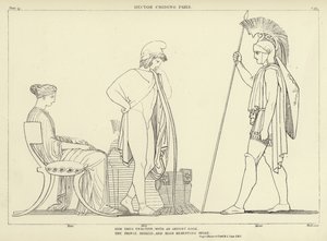 Hektor skælder Paris ud af John Flaxman