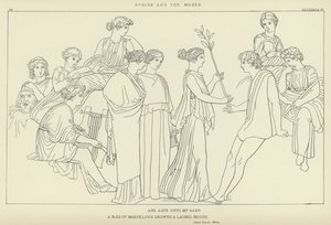Hesiod og muserne af John Flaxman