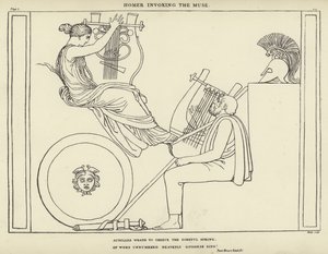 Homer påkalder musen af John Flaxman