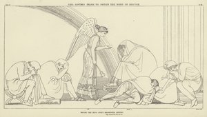 Iris råder Priam til at skaffe liget af Hector af John Flaxman