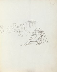 John Philip Kemble som Hamlet, 1783 (pen, blæk og vask på papir) af John Flaxman