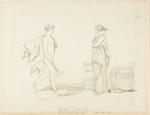 Merkur og Calypso af John Flaxman