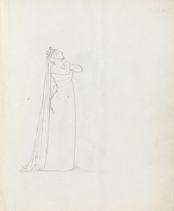 Mrs Siddons som Constance, 1783 (pen, blæk og vask på papir) af John Flaxman