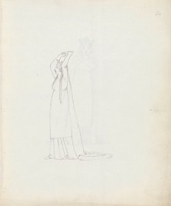 Mrs Siddons som Constance, 1783 (pen, blæk og vask på papir) af John Flaxman