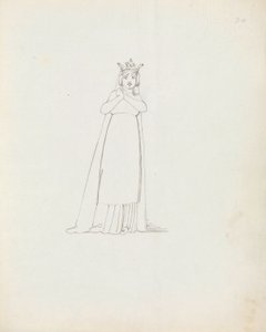 Mrs Siddons som Constance, 1783 (pen, blæk og vask på papir) af John Flaxman