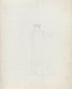 Mrs Siddons som Constance, 1783 (pen, blæk og vask på papir) af John Flaxman
