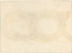 Ornamental kantdesign med bevingede kvindefigurer af John Flaxman