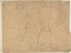 Otus og Ephialtes holder Mars fanget af John Flaxman