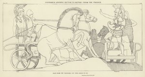 Polydamus råder Hector til at trække sig tilbage fra skyttegraven af John Flaxman