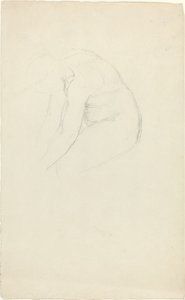 Siddende figur, der bøjer fremad af John Flaxman