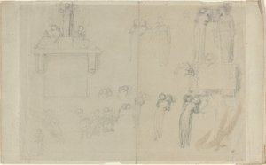 Studieark [recto and verso] af John Flaxman