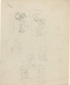 Studieark [recto and verso] af John Flaxman