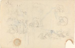 Studieark [recto and verso] af John Flaxman