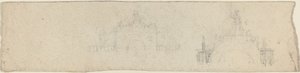 Studier til en triumfbue overvundet af Britannia [recto and verso] af John Flaxman