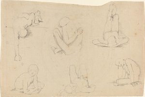 Studier af en mandsfigur af John Flaxman