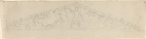 Undersøgelse til genopbygning af Parthenons vestlige pediment af John Flaxman