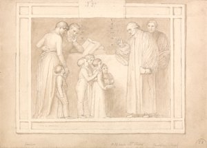 Studie til et monument til pastor John Clowes af John Flaxman