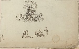 Studie af Neptun og havdyr (?) af John Flaxman