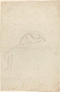 Undersøgelse af en halvt liggende figur af John Flaxman