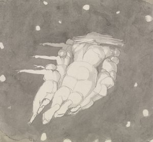 The Creation of the Heavens, ca. 1790 (pen & blæk med vask på papir) af John Flaxman