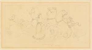 Timerne med at tage hestene fra Junos bil af John Flaxman