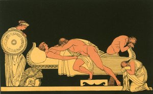 Thetis bringer rustningen til Achilleus af John Flaxman